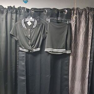 Very G Black and White Skirt Set